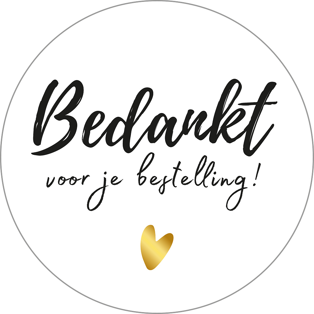 bijl Somatische cel Haan Sticker Bedankt voor je Bestelling Wit - Verpakkingen - epsveenendaal.nl